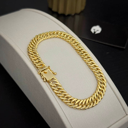 Pulseira Maciça 8mm Banhada a Ouro 18K