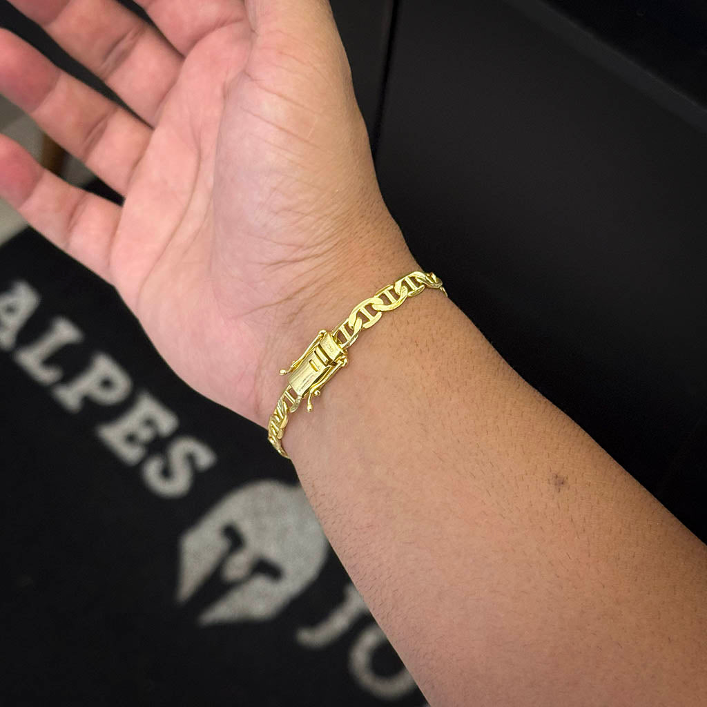 Pulseira Piastrini 6mm Banhada a Ouro 18K