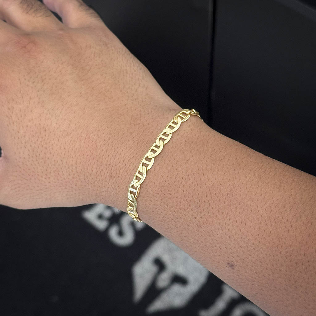 Pulseira Piastrini 6mm Banhada a Ouro 18K