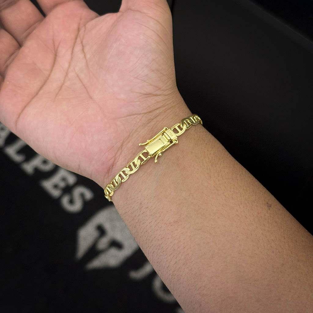 Pulseira Piastrini 6mm Banhada a Ouro 18K