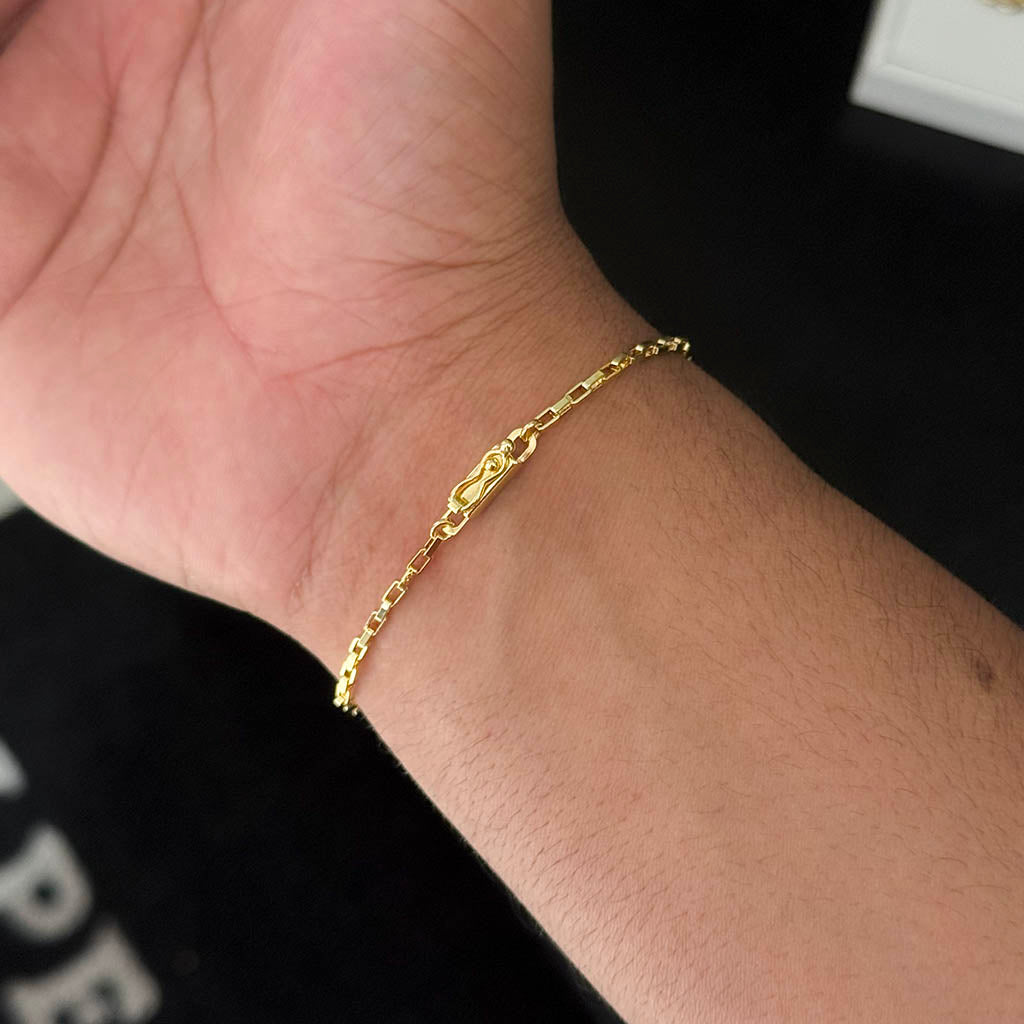 Pulseira Tijolinho 2mm Banhada a Ouro 18K