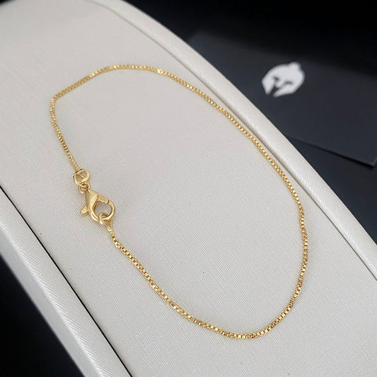 Pulseira Veneziana 1mm Banhada a Ouro 18K