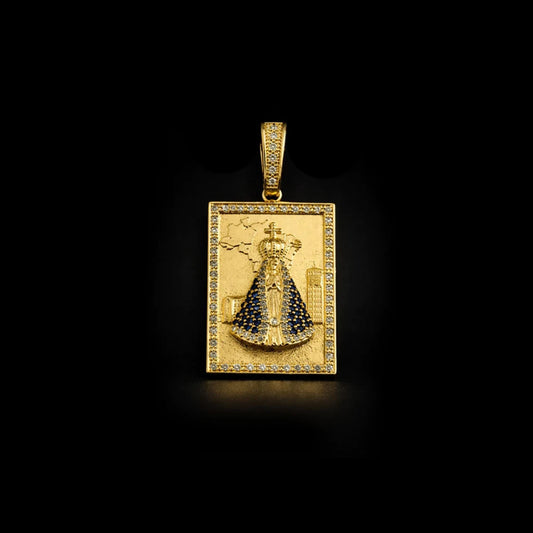 Pingente Santuário N. Sra. Aparecida Banhado a Ouro 18K