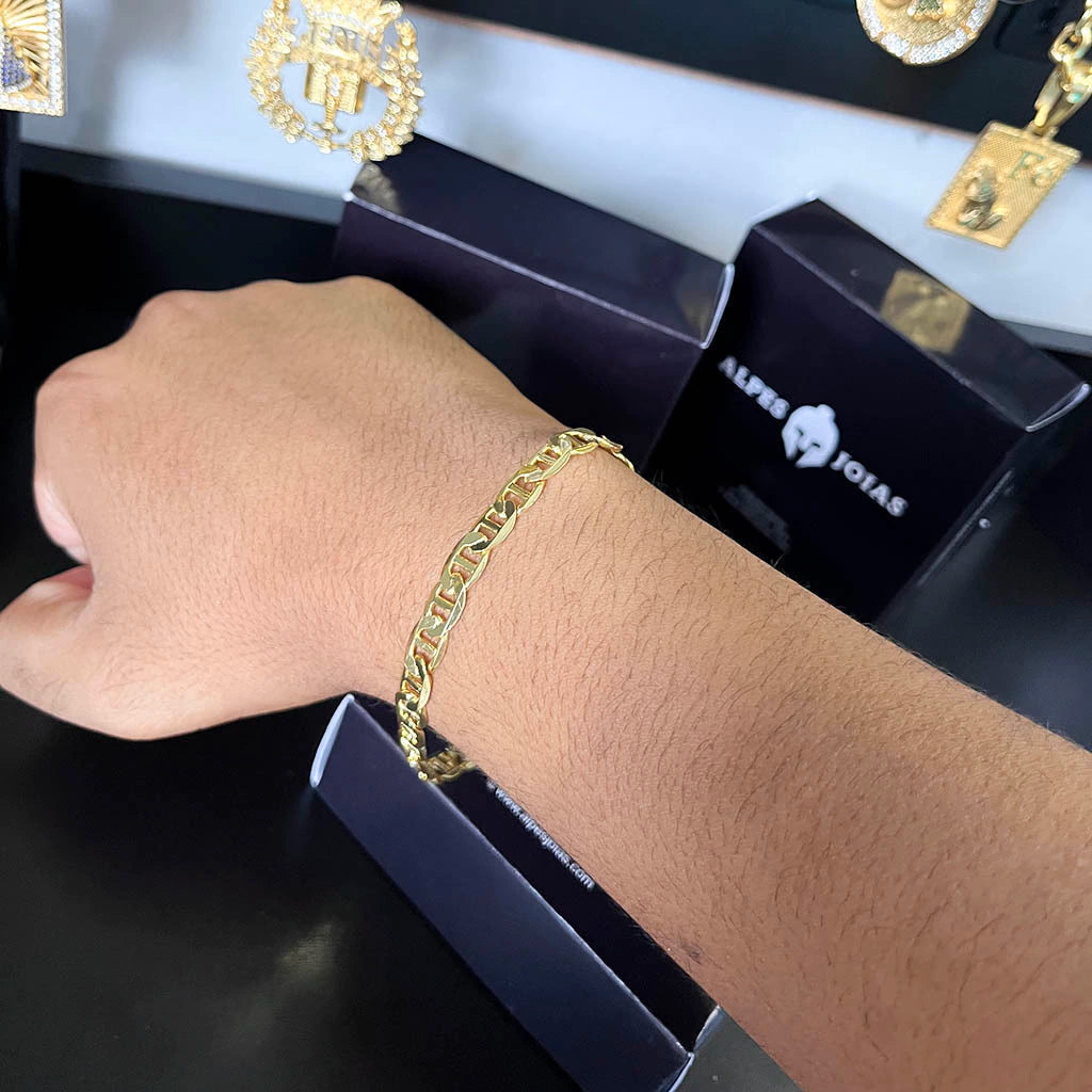 Pulseira Piastrini 6mm Banhada a Ouro 18K