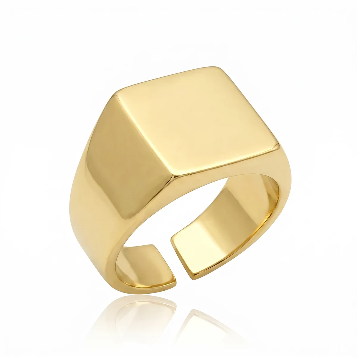 Anel Liso M Banhado a Ouro 18K