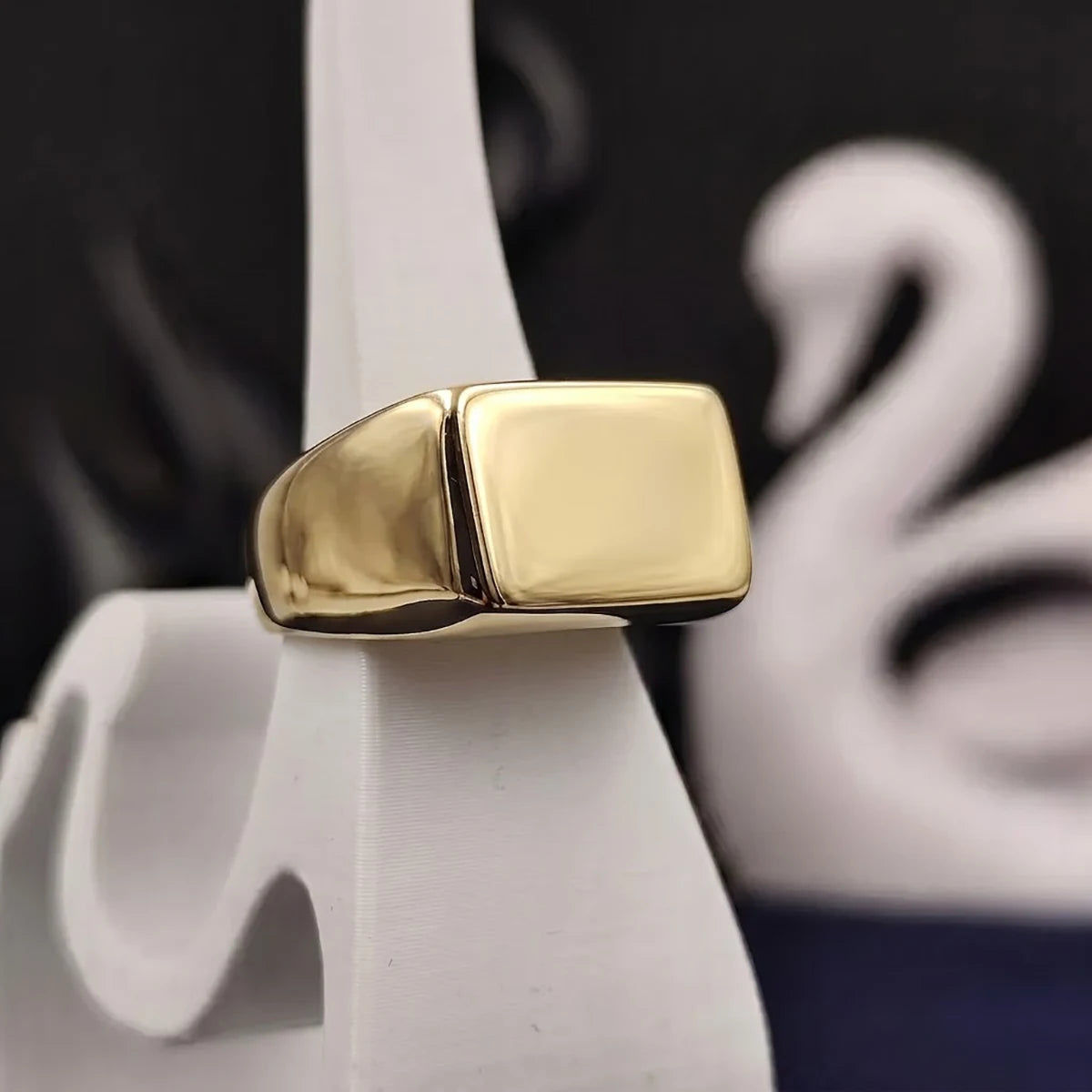 Anel Liso P Banhado a Ouro 18K