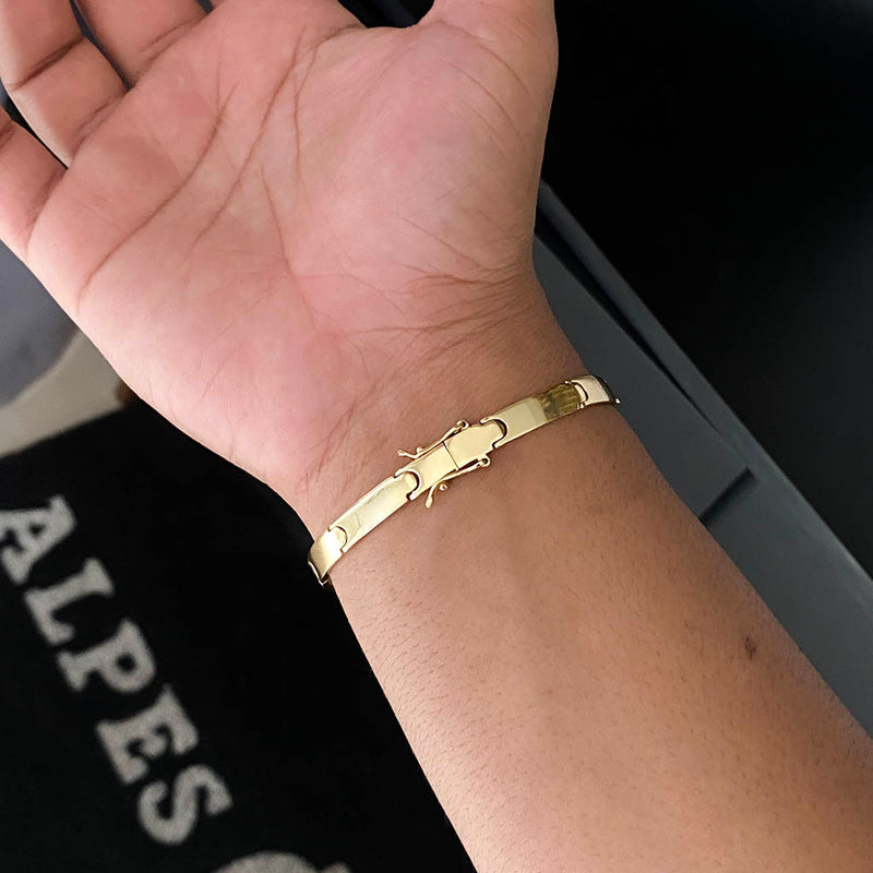 Bracele NY 6mm Banhada a Ouro 18K