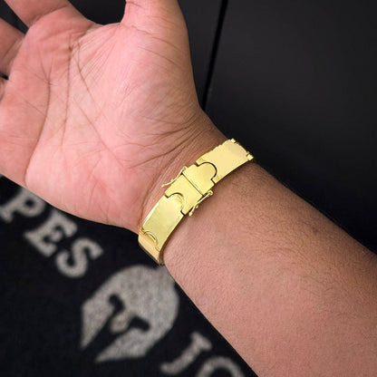 Bracele NY 13mm Banhada a Ouro 18K