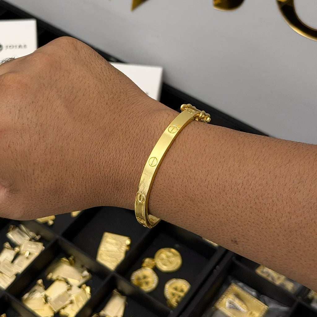 Bracelete Luxo 6mm Banhado a Ouro 18K