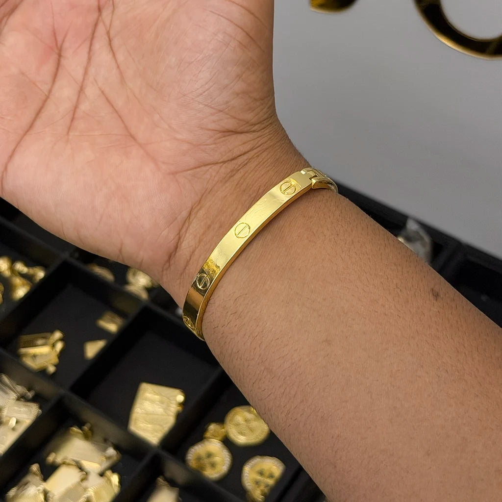 Bracelete Luxo 6mm Banhado a Ouro 18K