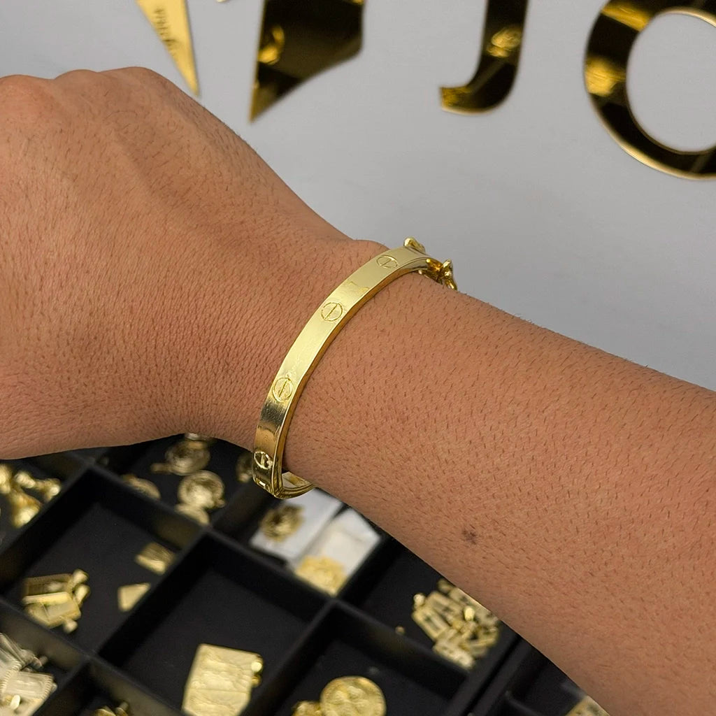 Bracelete Luxo 6mm Banhado a Ouro 18K