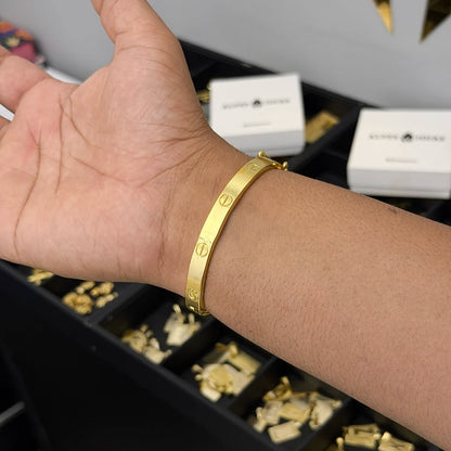 Bracelete Luxo 6mm Banhado a Ouro 18K