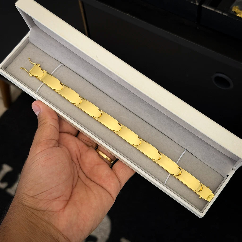 Bracelete NY 11mm Banhado a Ouro 18K