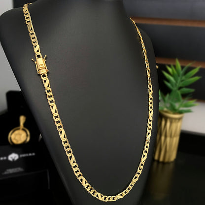 Corrente Friso 3x1 Banhada a Ouro 18K