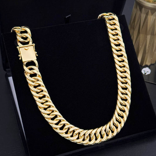 Corrente Maciça 18mm Banhado a Ouro 18K