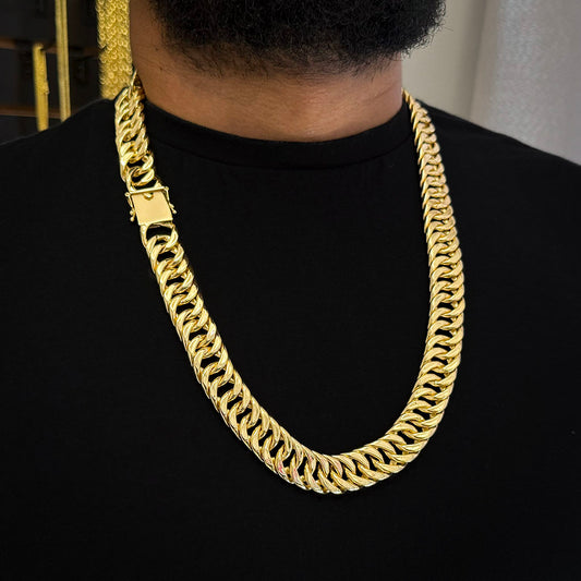 Corrente Maciça 18mm Banhado a Ouro 18K