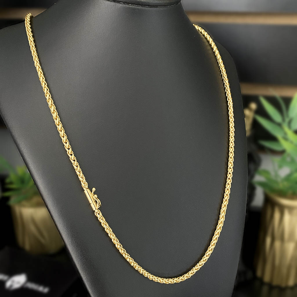 Corrente Peruana 5mm Banhada a Ouro 18K