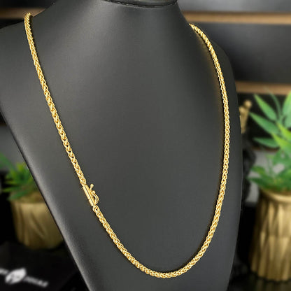 Corrente Peruana 5mm Banhada a Ouro 18K