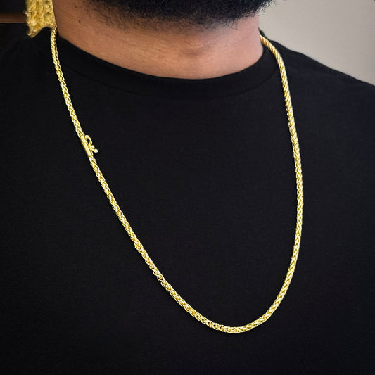 Corrente Peruana 5mm Banhada a Ouro 18K