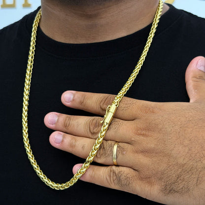 Corrente Peruana 7mm Banhada a Ouro 18K