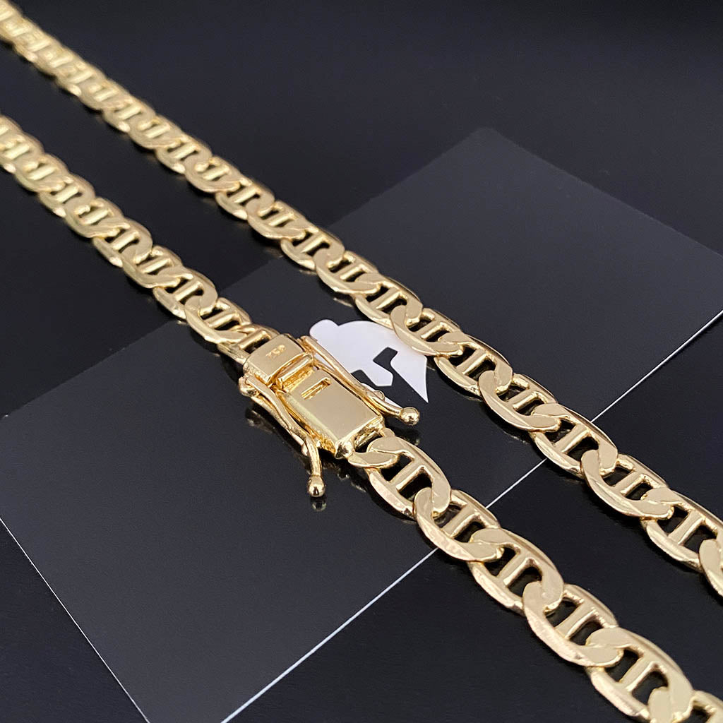 Corrente Piastrini 6mm Banhada a Ouro 18K