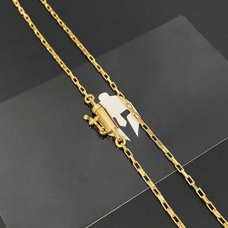 Corrente Tijolinho 1mm Banhada a Ouro 18K