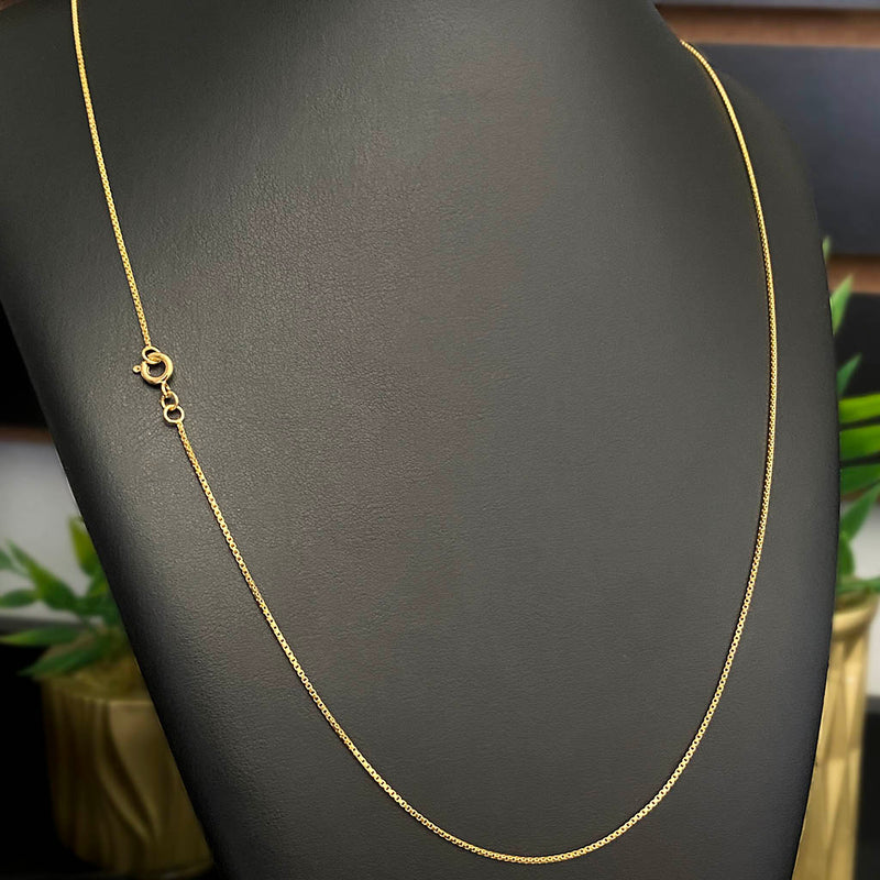 Corrente Veneziana 1mm Banhada a Ouro 18K