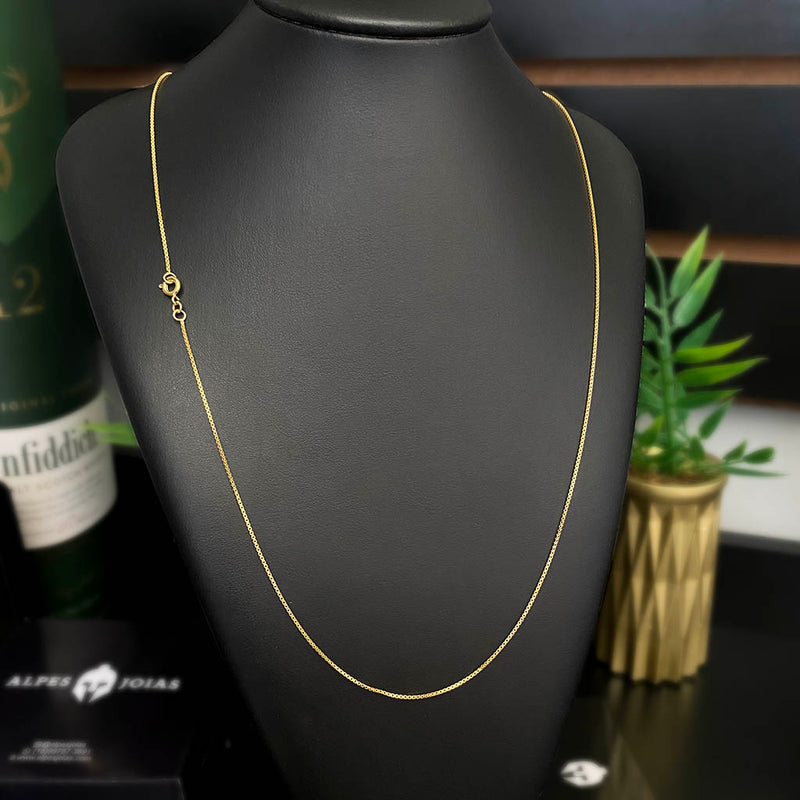 Corrente Veneziana 1mm Banhada a Ouro 18K