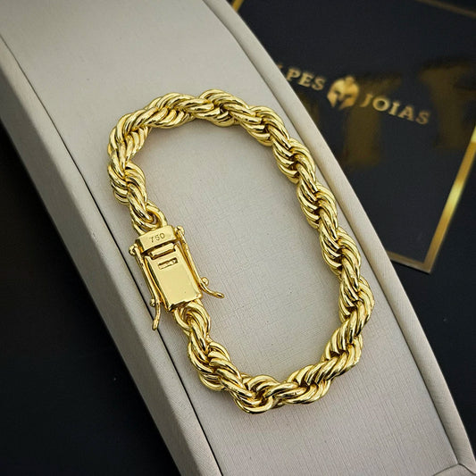 Pulseira Baiana 10mm Banhado a Ouro 18K