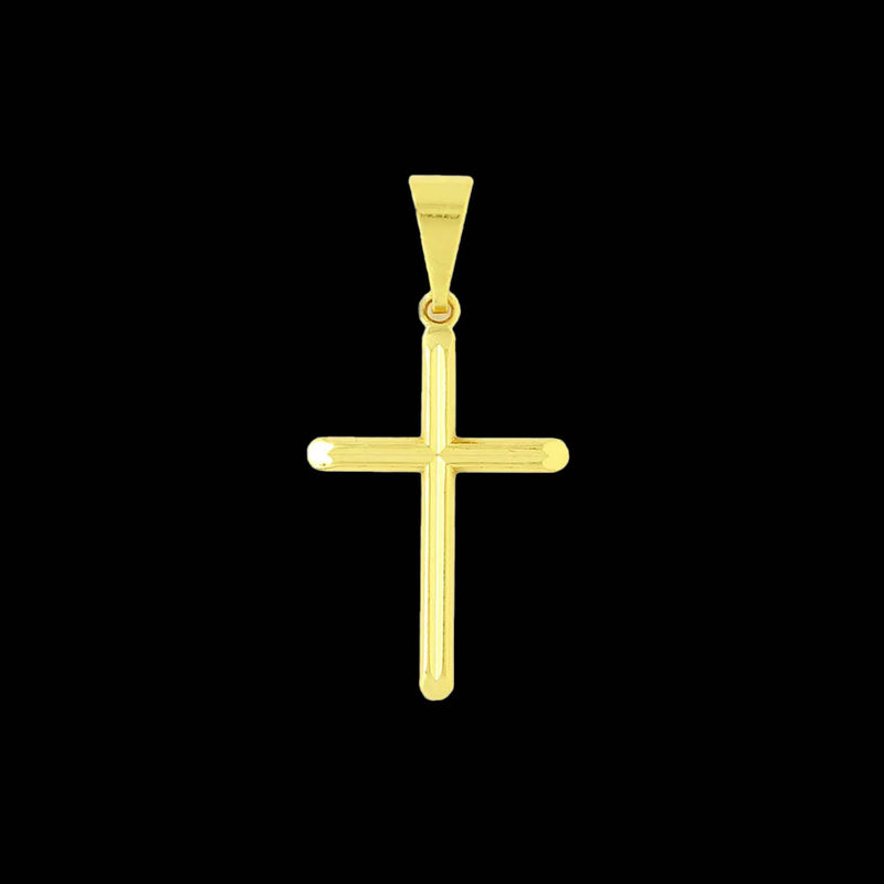 Pingente Crucifixo Relevo Banhada a Ouro 18K