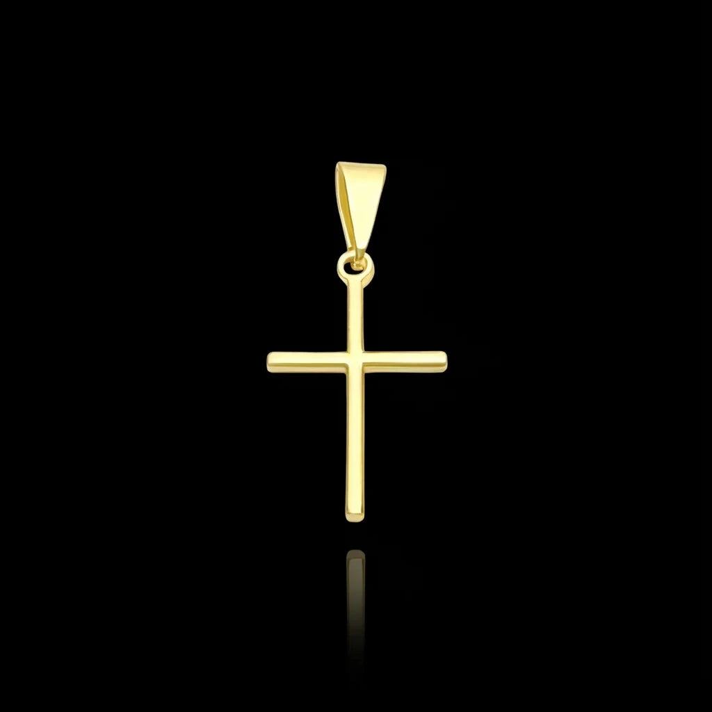 Pingente Cruz Agulha Banhado a Ouro 18K