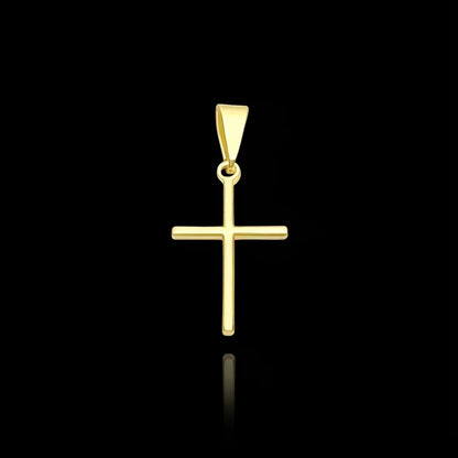 Pingente Cruz Agulha Banhado a Ouro 18K
