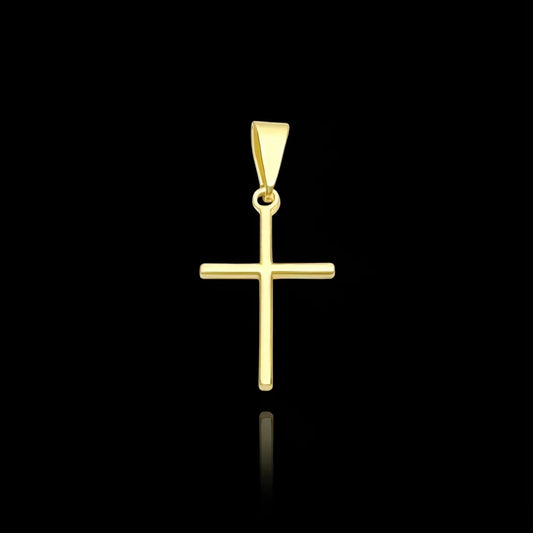 Pingente Cruz Agulha Banhado a Ouro 18K