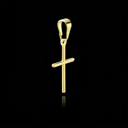 Pingente Cruz Agulha Banhado a Ouro 18K