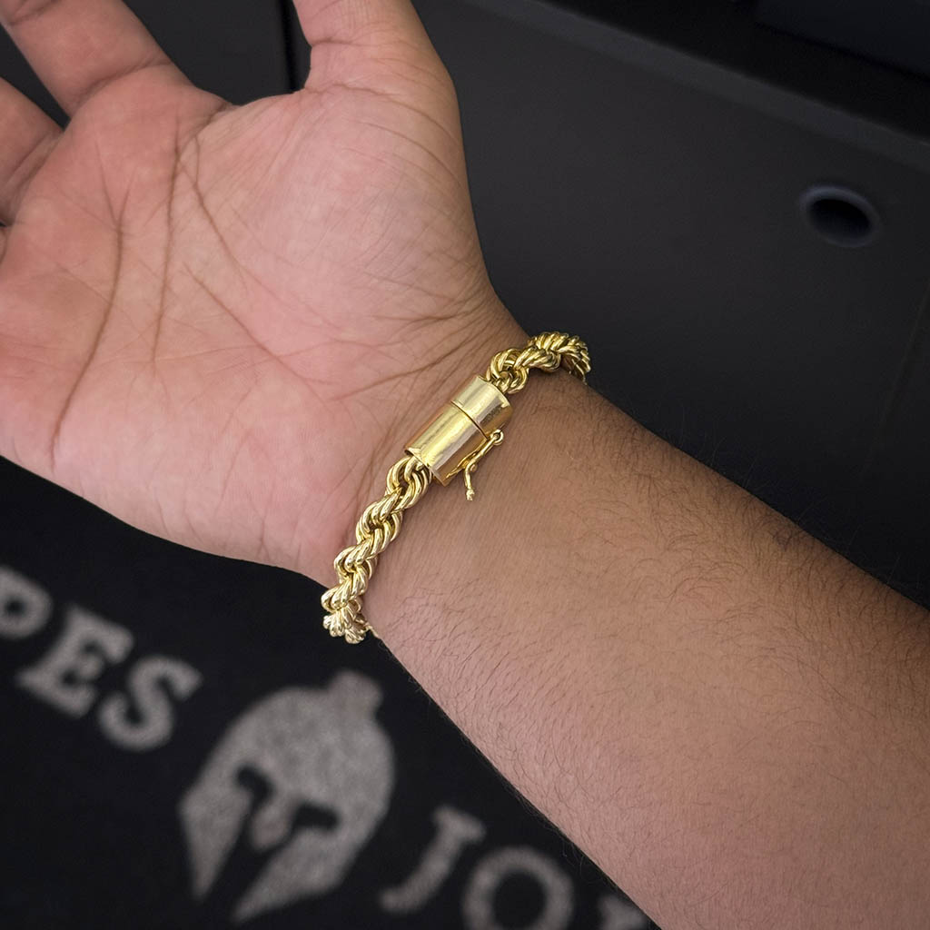 Pulseira Baiana 8mm Banhado a Ouro 18K