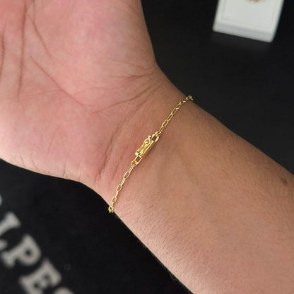 Pulseira Cartye 2mm Banhada a Ouro 18K