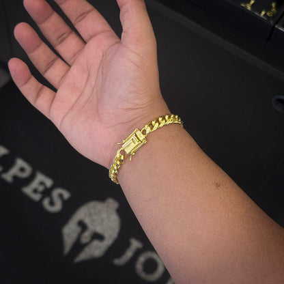 Pulseira Cuban 10mm Banhado a Ouro 18K