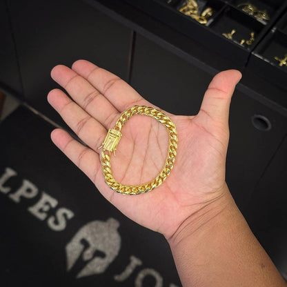 Pulseira Cuban 10mm Banhado a Ouro 18K