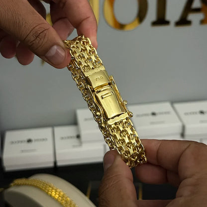 Pulseira Esteira 16mm Banhado a Ouro 18K