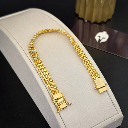 Pulseira Esteira 8mm Banhado a Ouro 18K