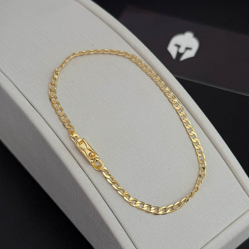 Pulseira Grumet 3,5mm Banhada a Ouro 18K