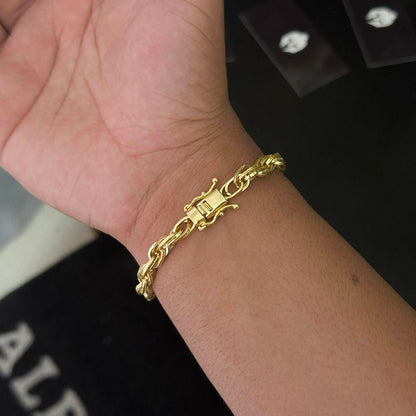 Pulseira Meia Corda 6mm Banhada a Ouro 18K