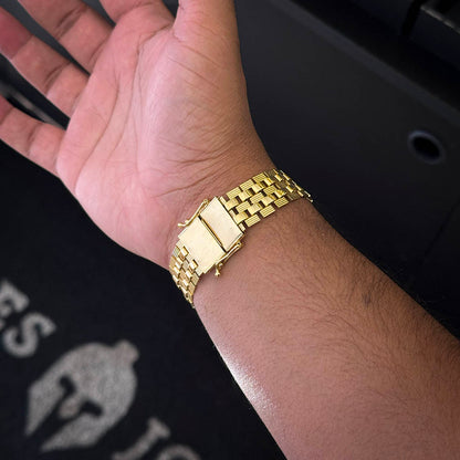 Pulseira Americana 16mm Banhado a Ouro 18K