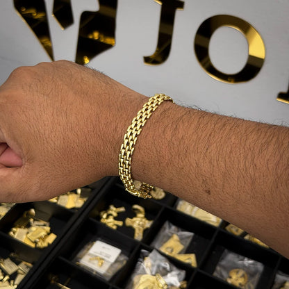 Pulseira Americana 10mm Banhada a Ouro 18K