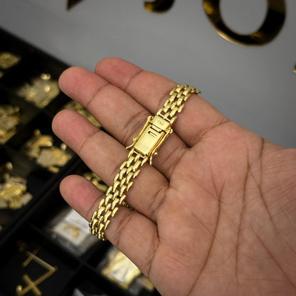 Pulseira Americana 10mm Banhada a Ouro 18K