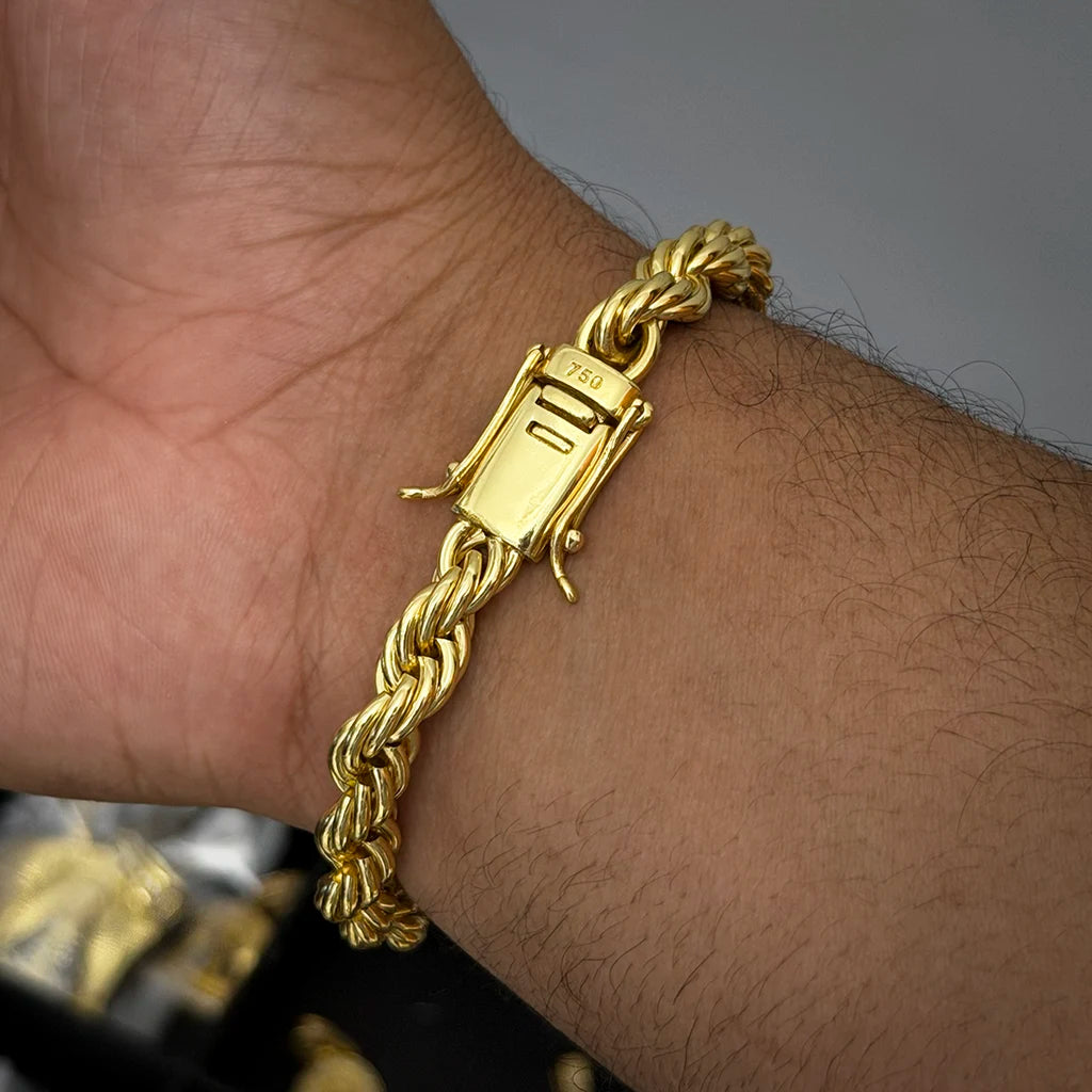 Pulseira Baiana 10mm Banhado a Ouro 18K