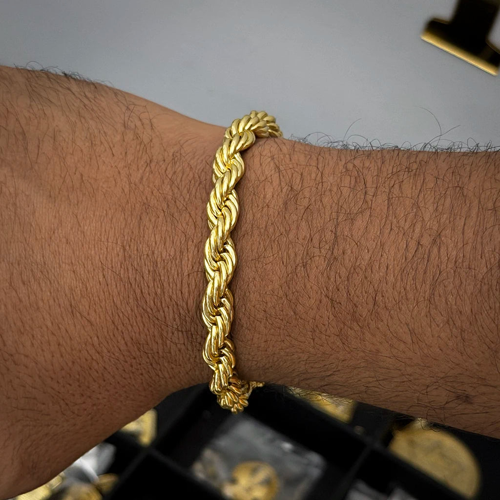 Pulseira Baiana 10mm Banhado a Ouro 18K