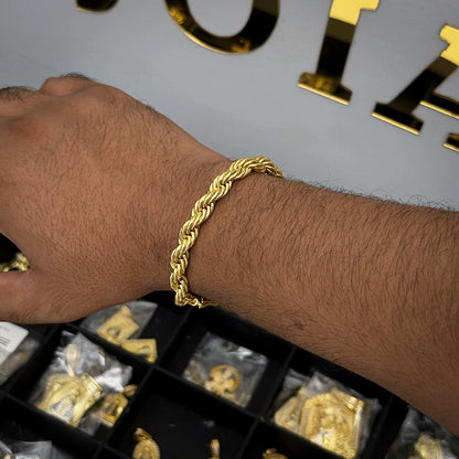 Pulseira Baiana 10mm Banhado a Ouro 18K
