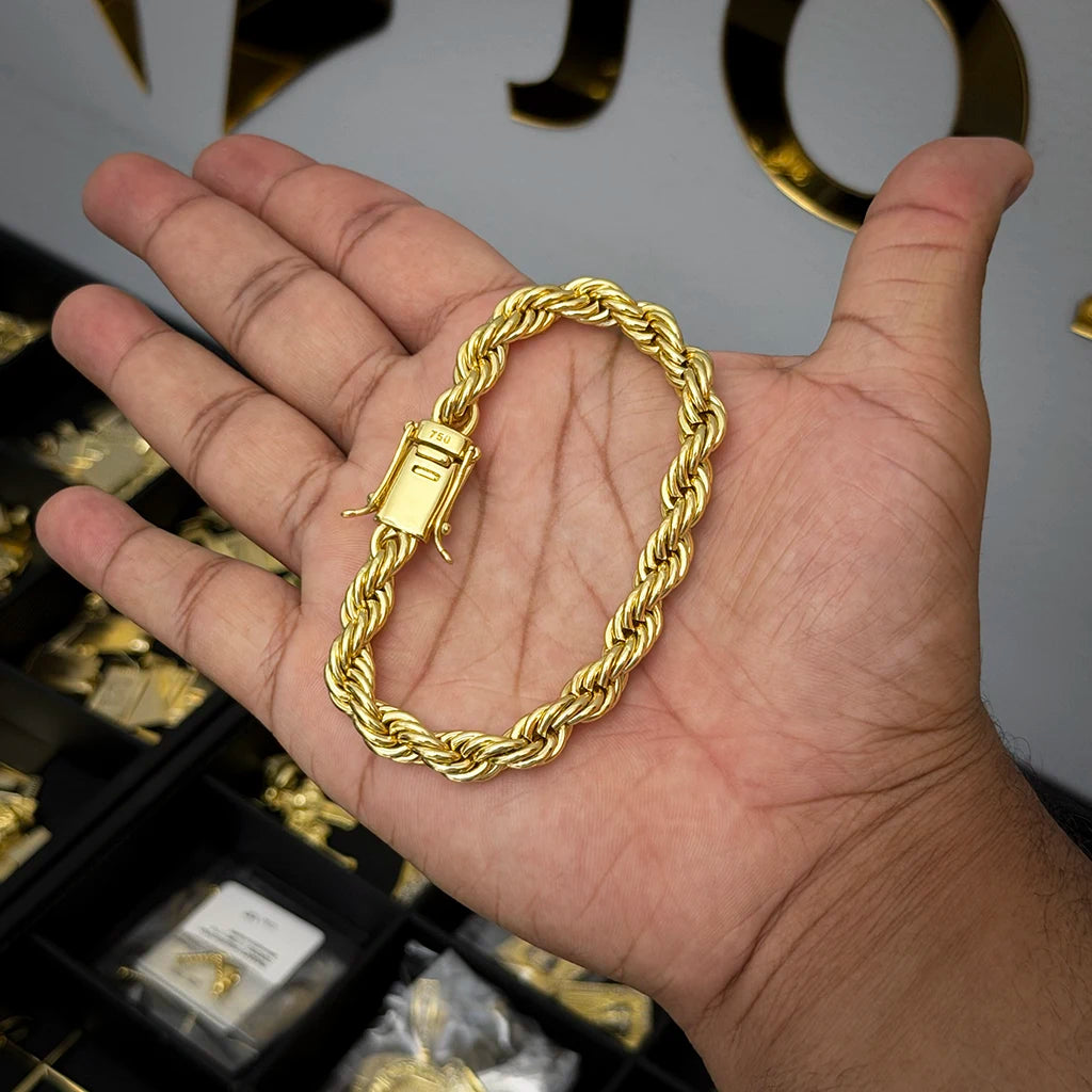 Pulseira Baiana 10mm Banhado a Ouro 18K