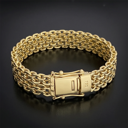 Pulseira Esteira 16mm Banhado a Ouro 18K
